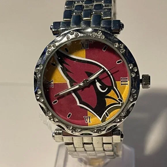 Arizona Cardinals Womens NFL Luxury Stainless-Steel Watch (RARE) NEW